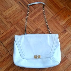 Lanvin Genuine Leather White Shoulder Bag Italy